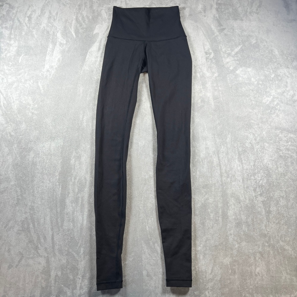 Lululemon Athletica High Rise Black Leggings Size 2 Yoga Activewear Pants